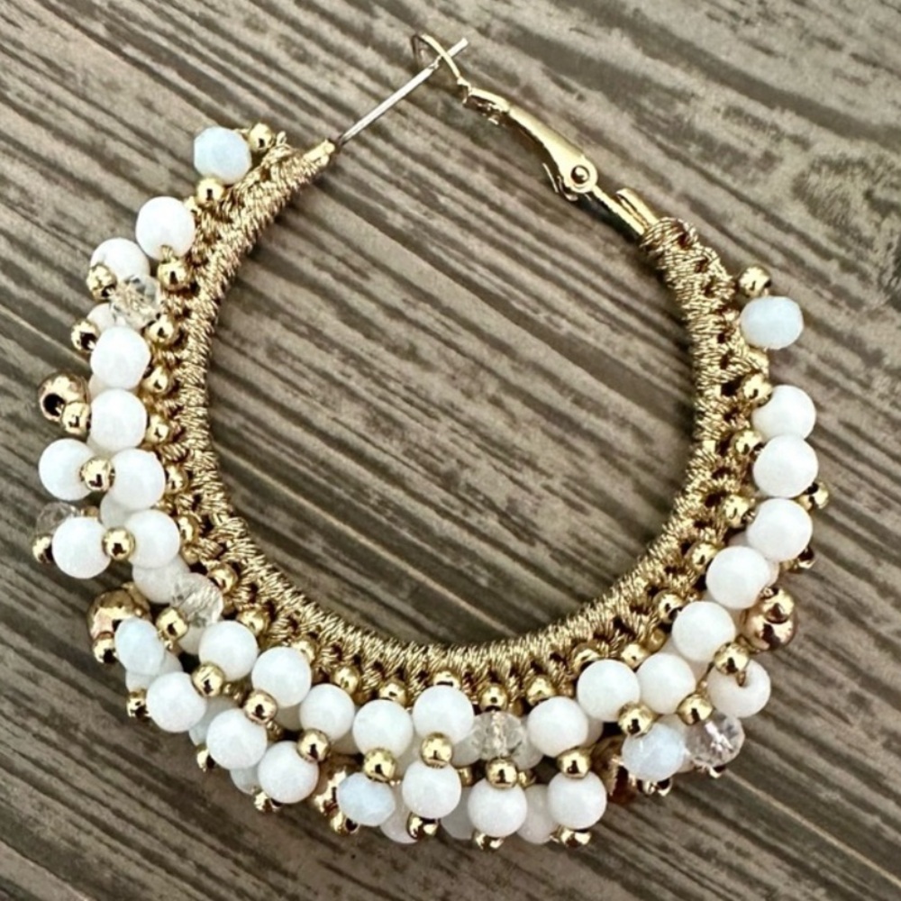 Lilly Pulitzer Beaded Hoop Earrings - Picture 9 of 10